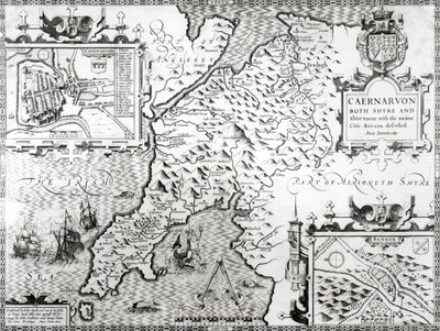 Carte de Caernarvon, 1616 - John Speed